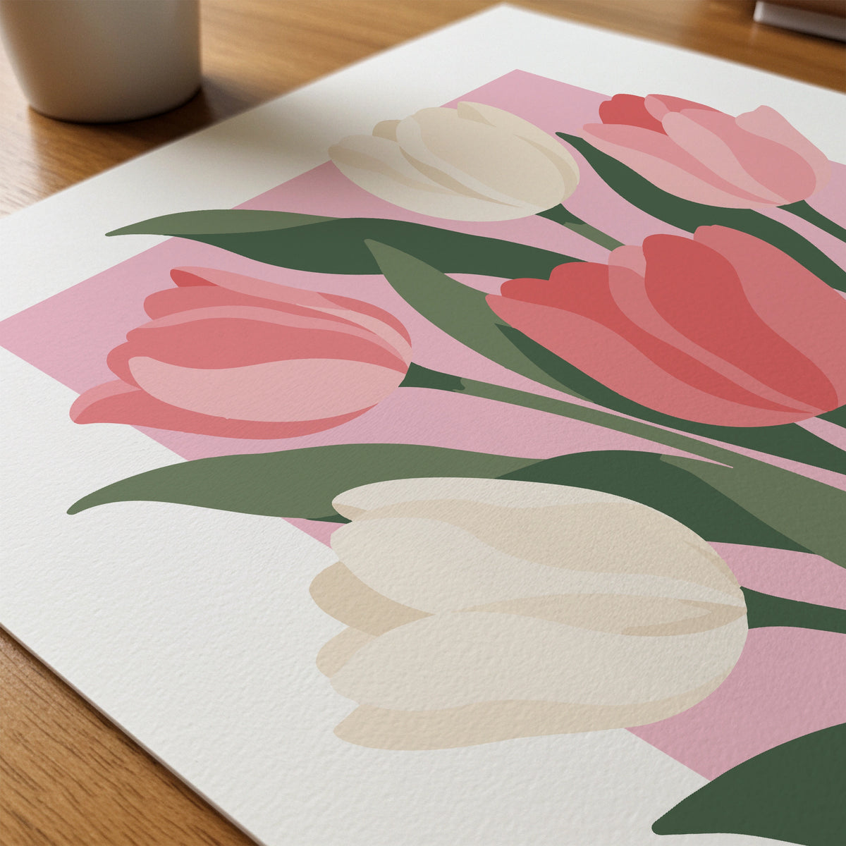Vectoral Floral Illustration II wall art in a room
