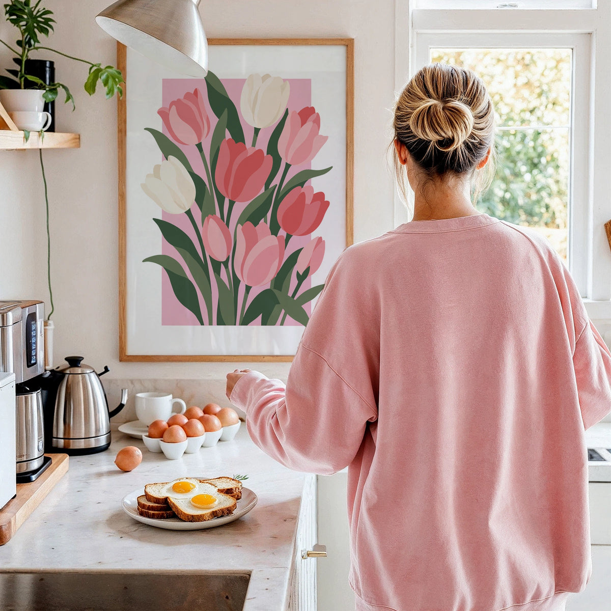 Vectoral Floral Illustration II wall art in a room