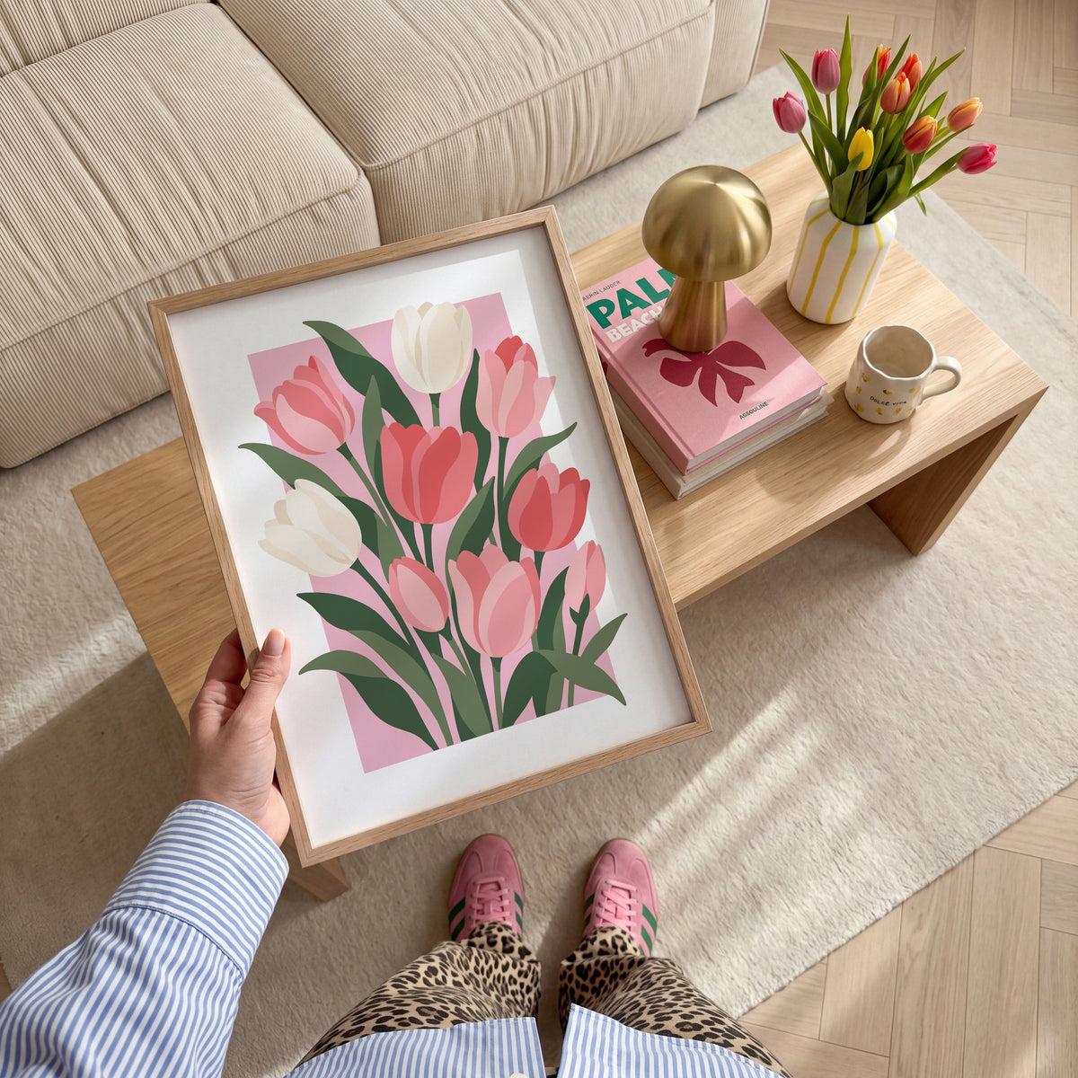 Vectoral Floral Illustration II wall art in a room