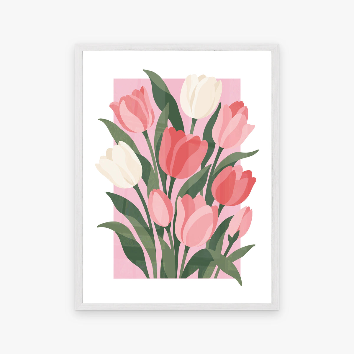 Vectoral Floral Illustration II in a white frame