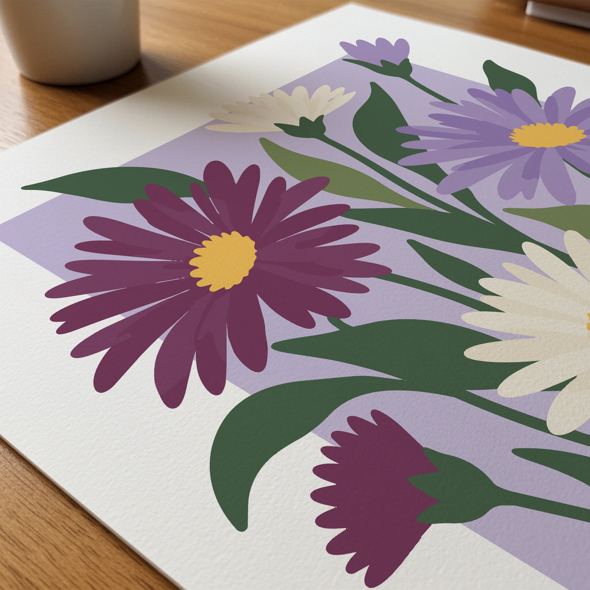 Vectoral Floral Illustration III wall art in a room