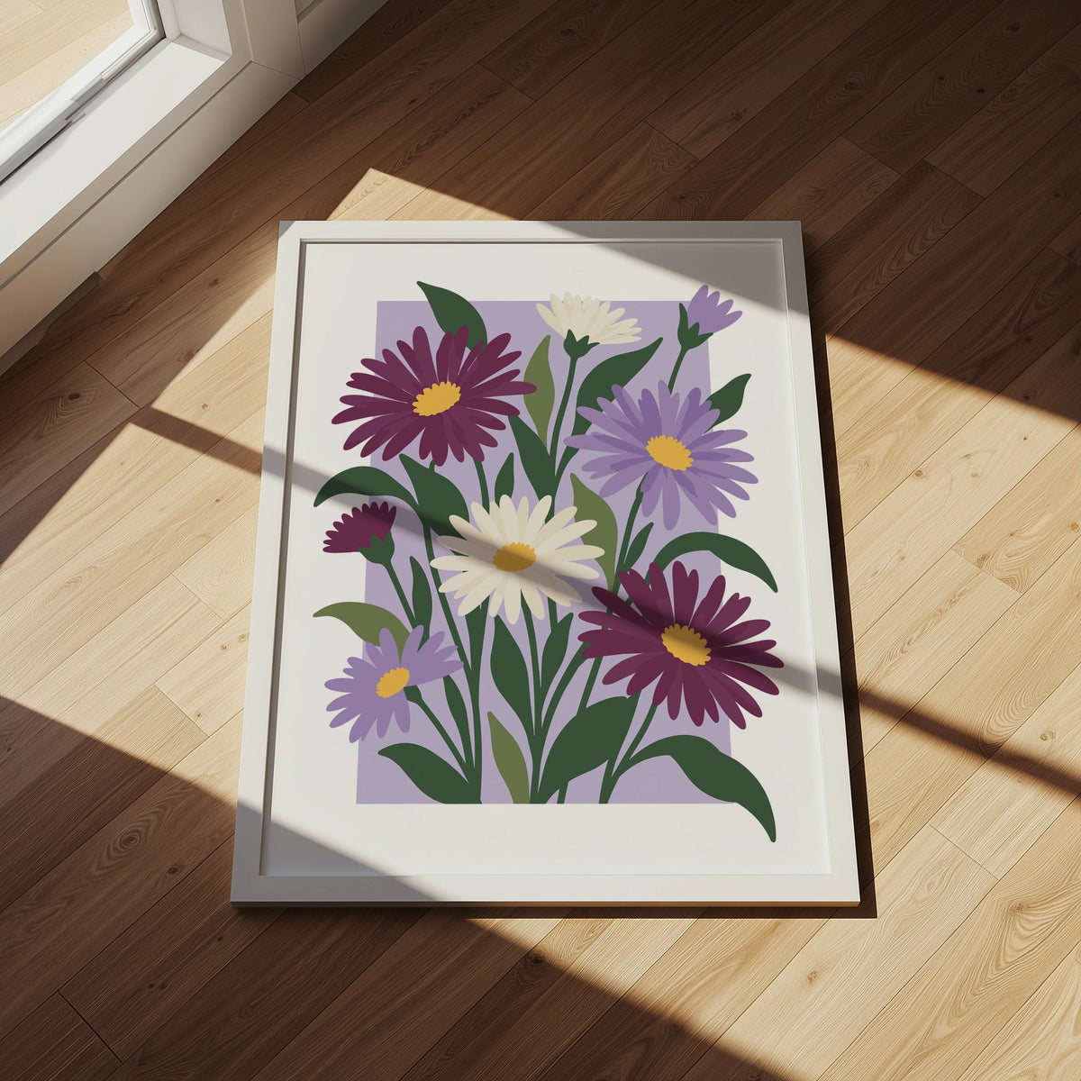 Vectoral Floral Illustration III wall art in a room