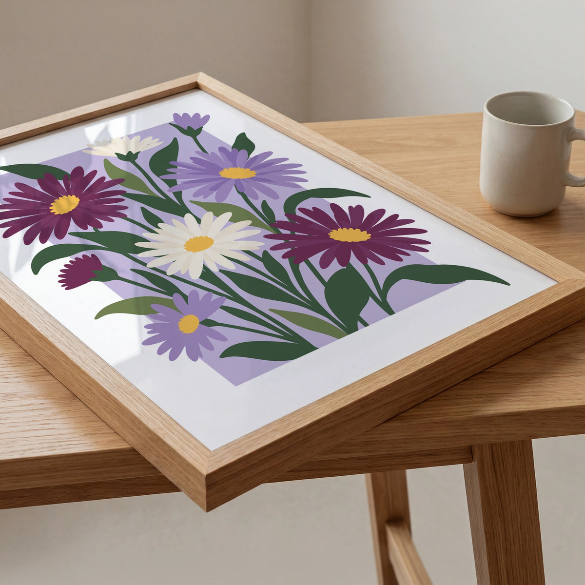 Vectoral Floral Illustration III wall art in a room