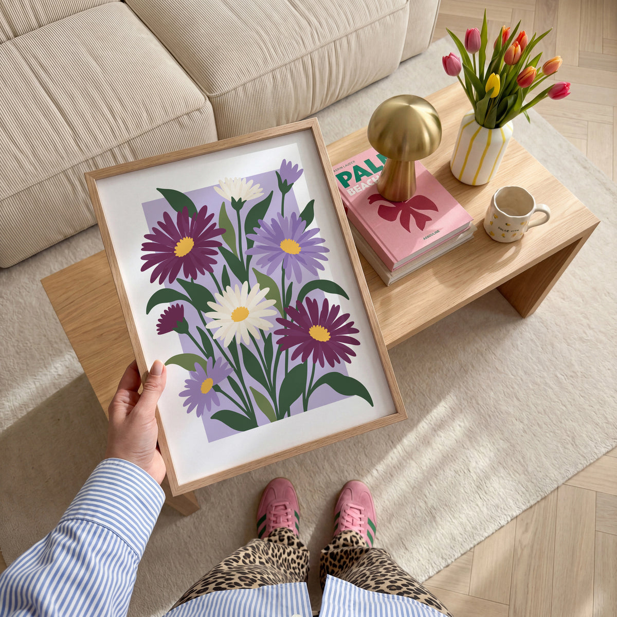 Vectoral Floral Illustration III wall art in a room