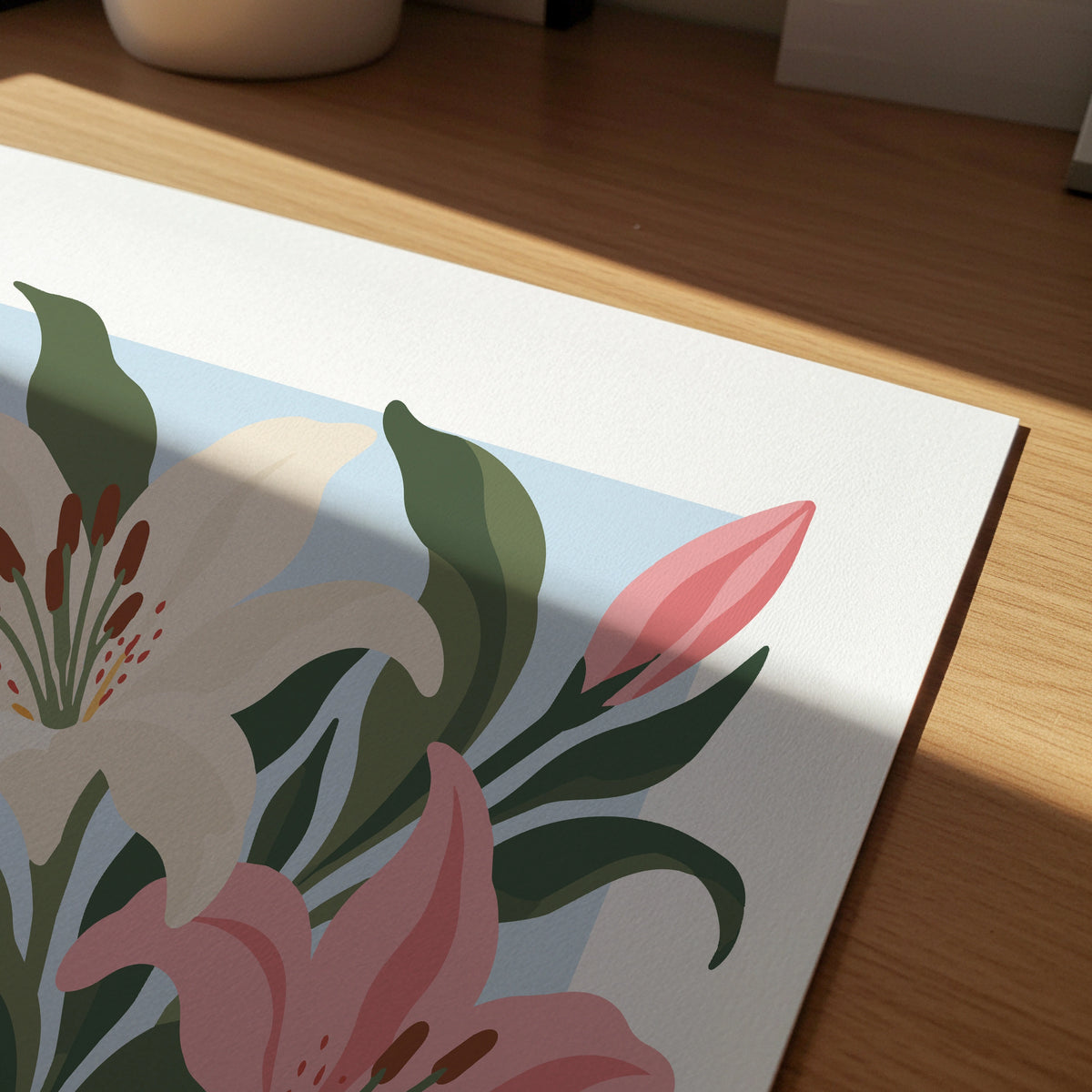 Vectoral Floral Illustration IV wall art in a room