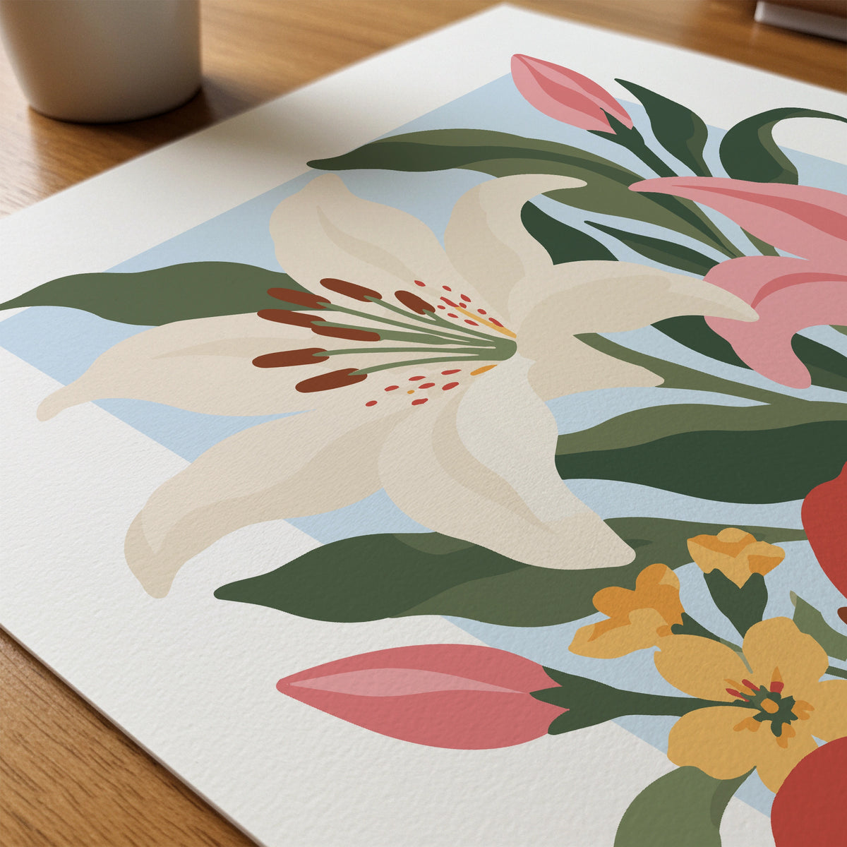 Vectoral Floral Illustration IV wall art in a room