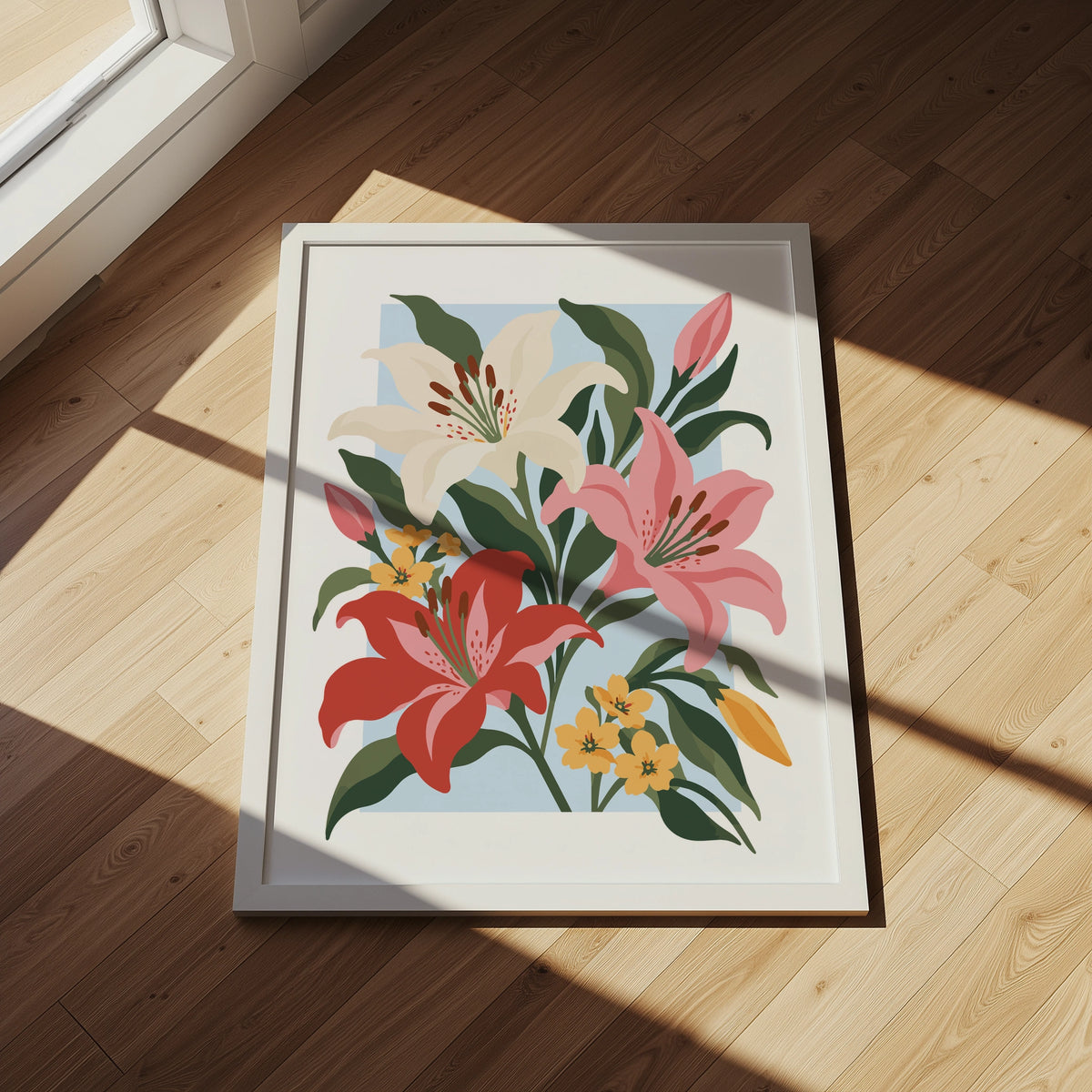 Vectoral Floral Illustration IV wall art in a room
