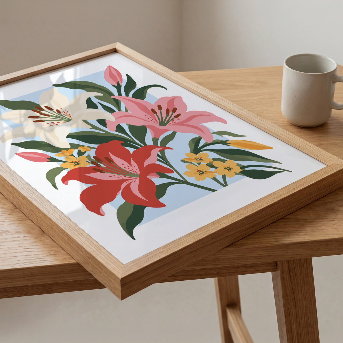 Vectoral Floral Illustration IV wall art in a room
