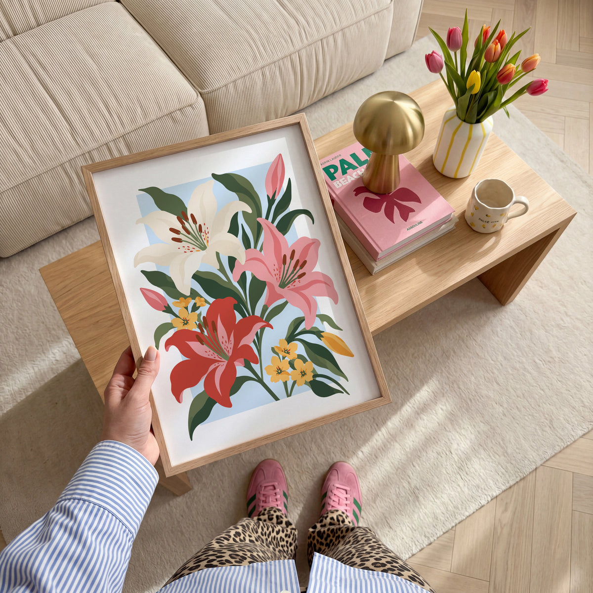 Vectoral Floral Illustration IV wall art in a room