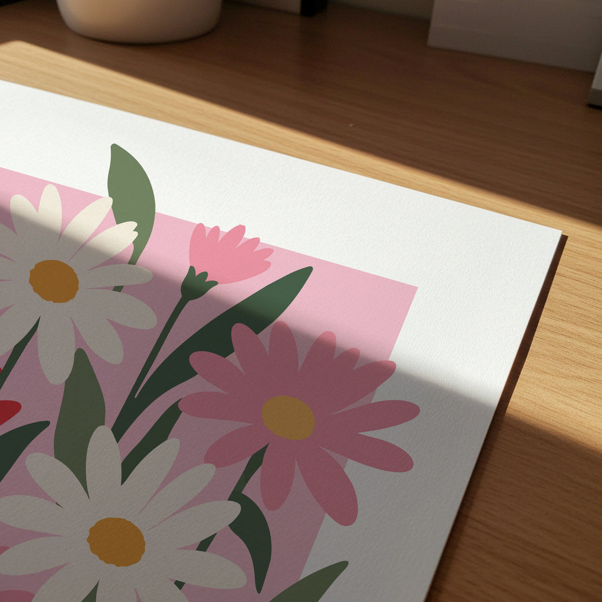 Vectoral Floral Illustration V wall art in a room