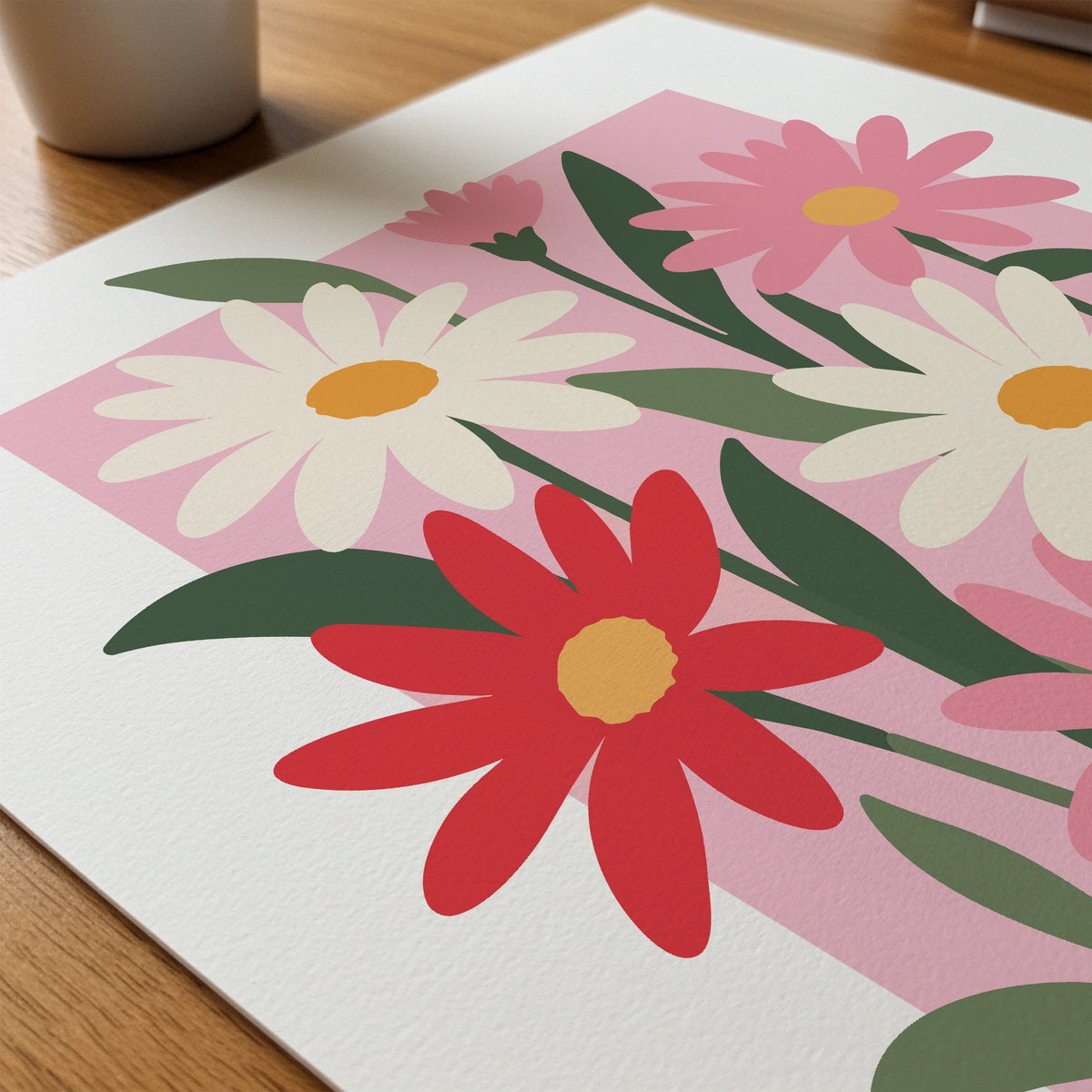 Vectoral Floral Illustration V wall art in a room