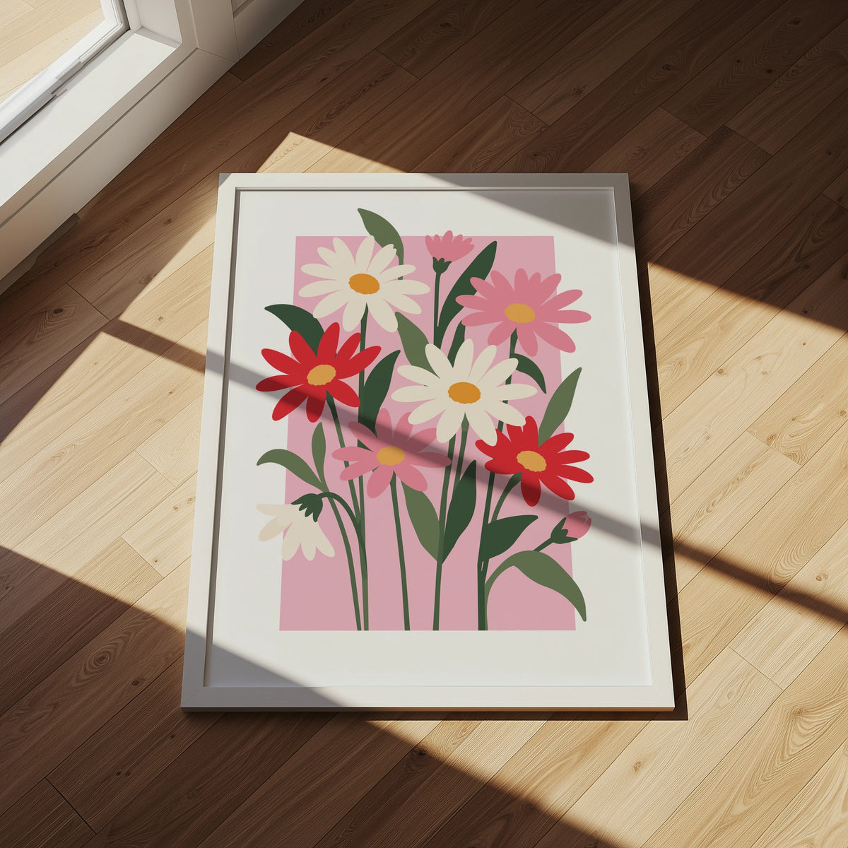 Vectoral Floral Illustration V wall art in a room