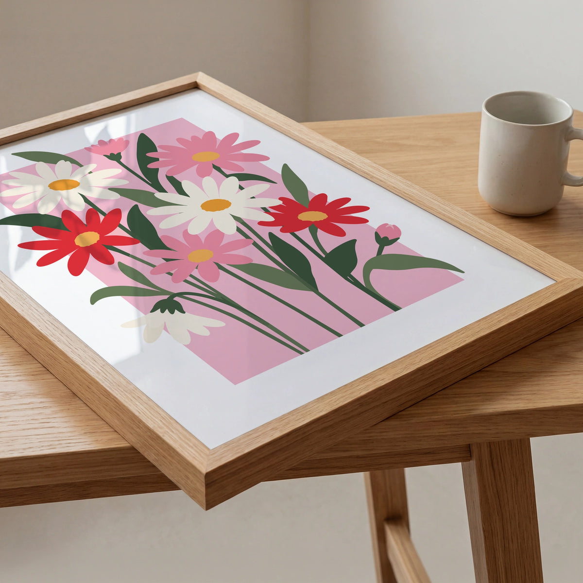 Vectoral Floral Illustration V wall art in a room
