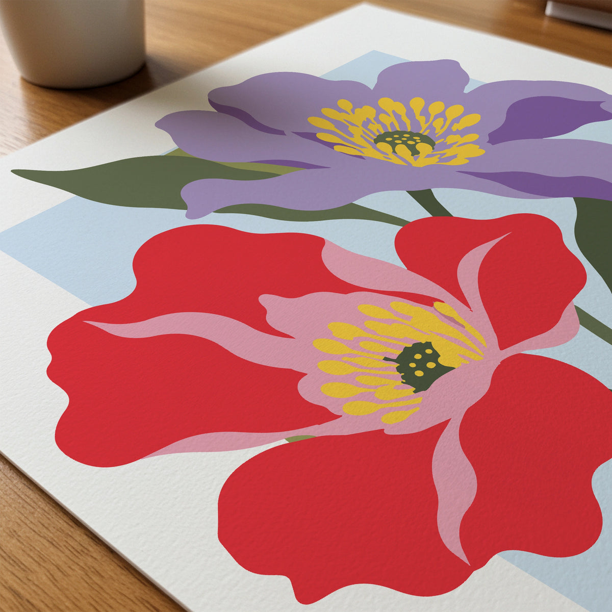 Vectoral Floral Illustration VI wall art in a room