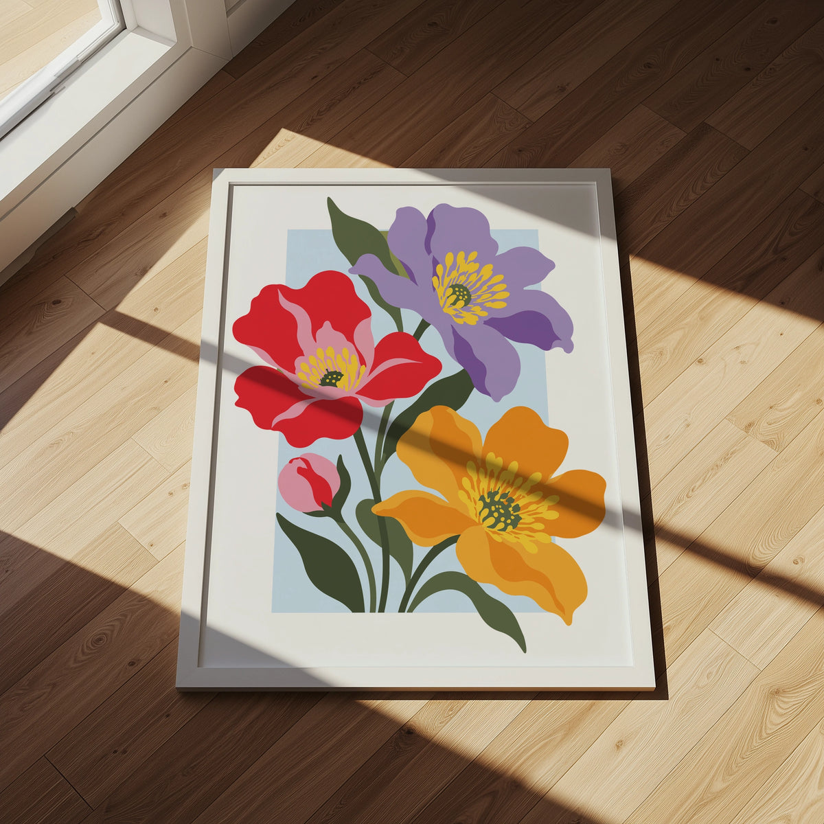 Vectoral Floral Illustration VI wall art in a room
