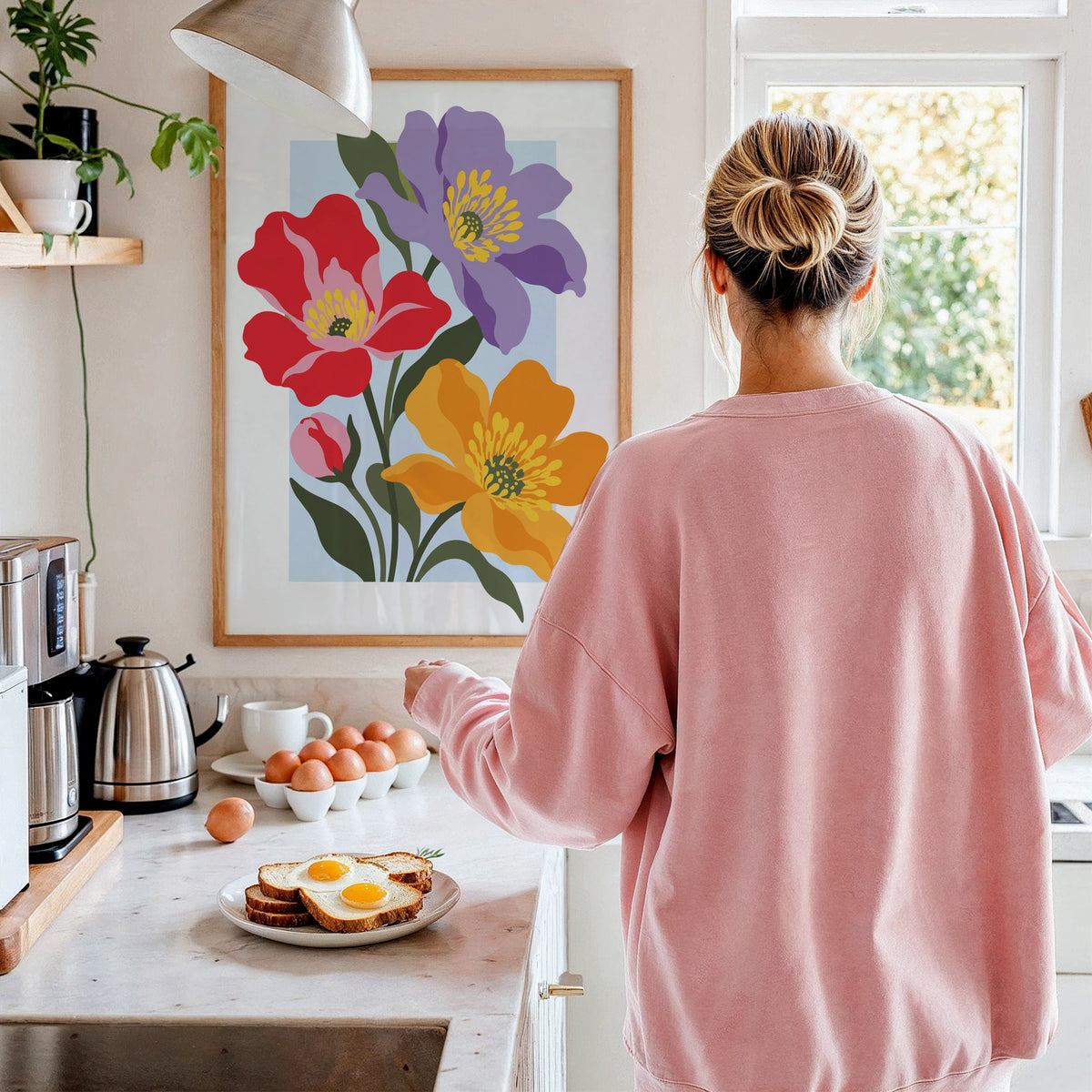 Vectoral Floral Illustration VI wall art in a room