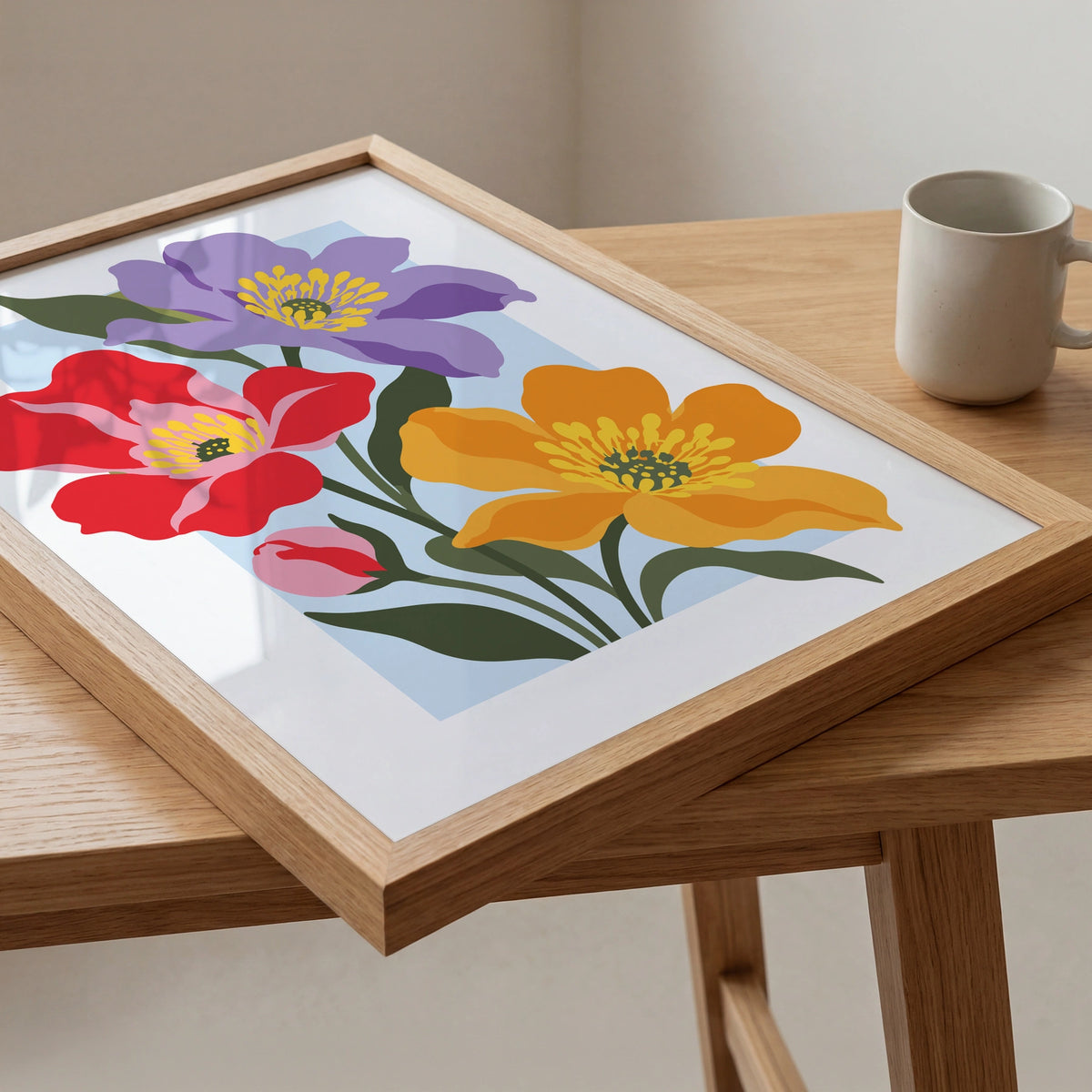 Vectoral Floral Illustration VI wall art in a room