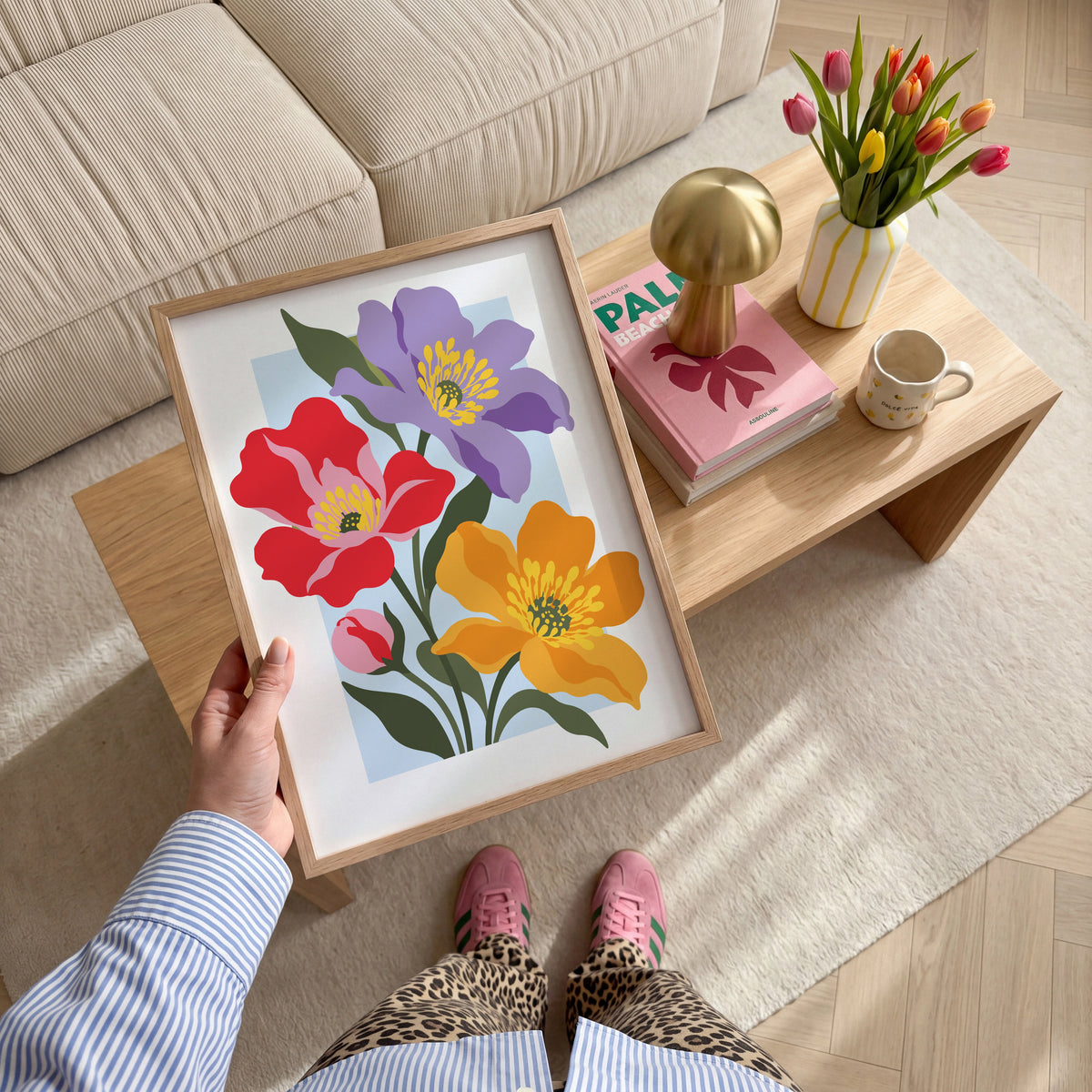 Vectoral Floral Illustration VI wall art in a room