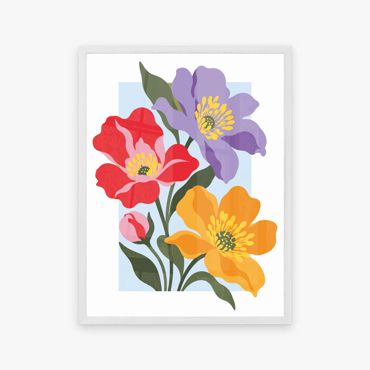 Vectoral Floral Illustration VI in a white frame