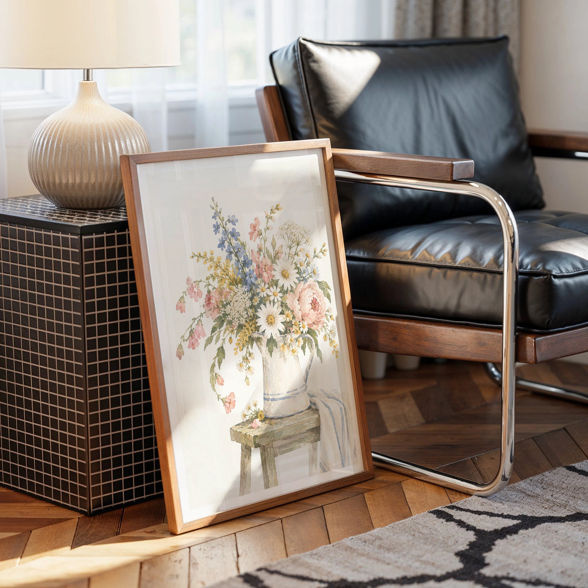 Watercolor Florals I wall art in a room
