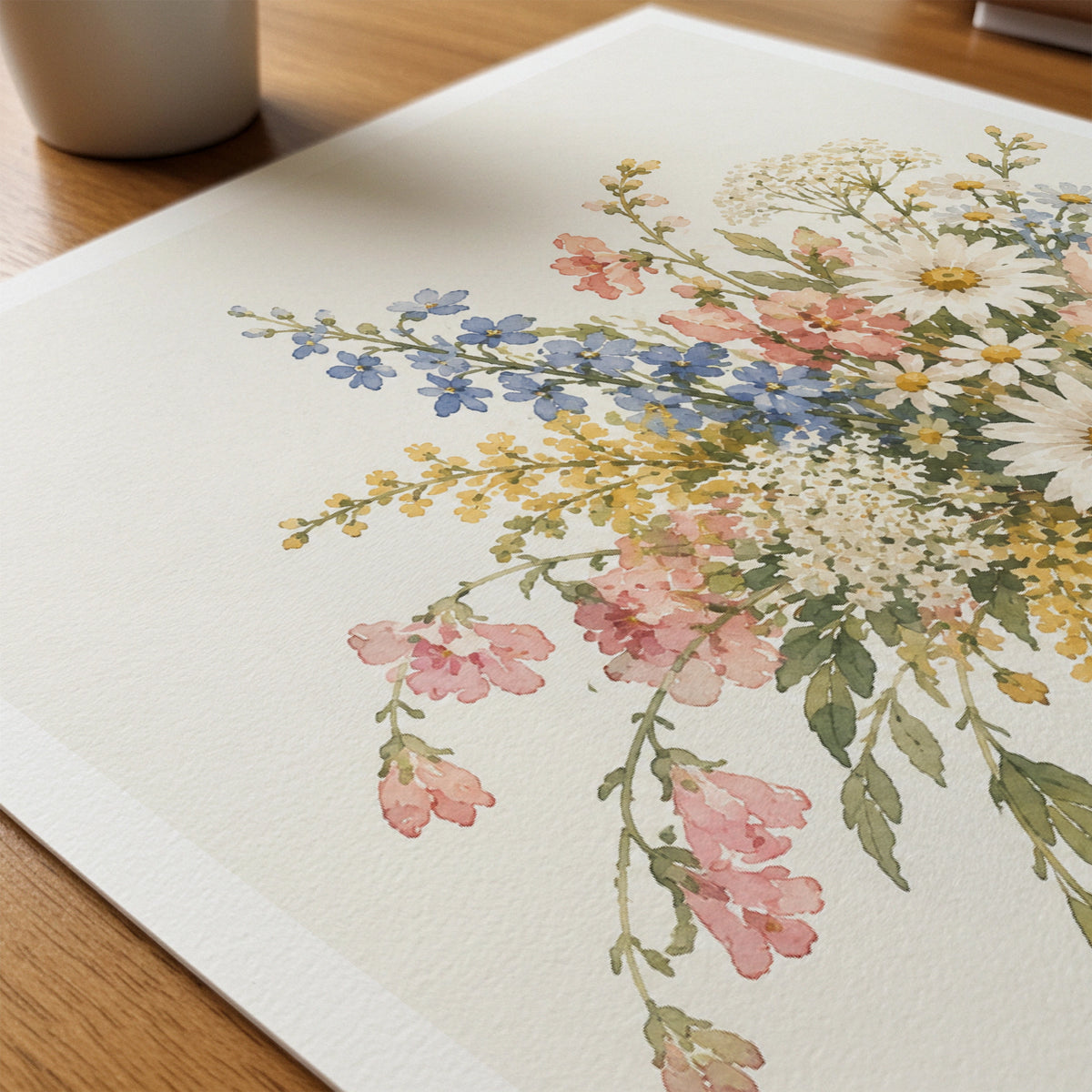 Watercolor Florals I wall art in a room