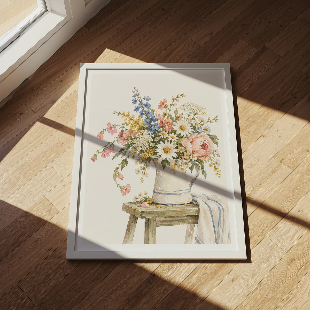 Watercolor Florals I wall art in a room