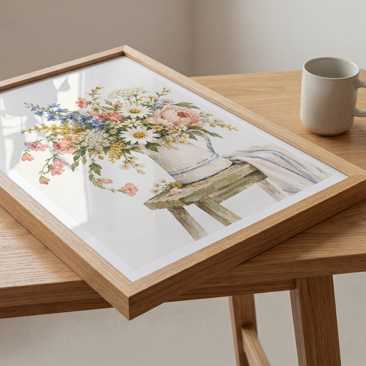 Watercolor Florals I wall art in a room
