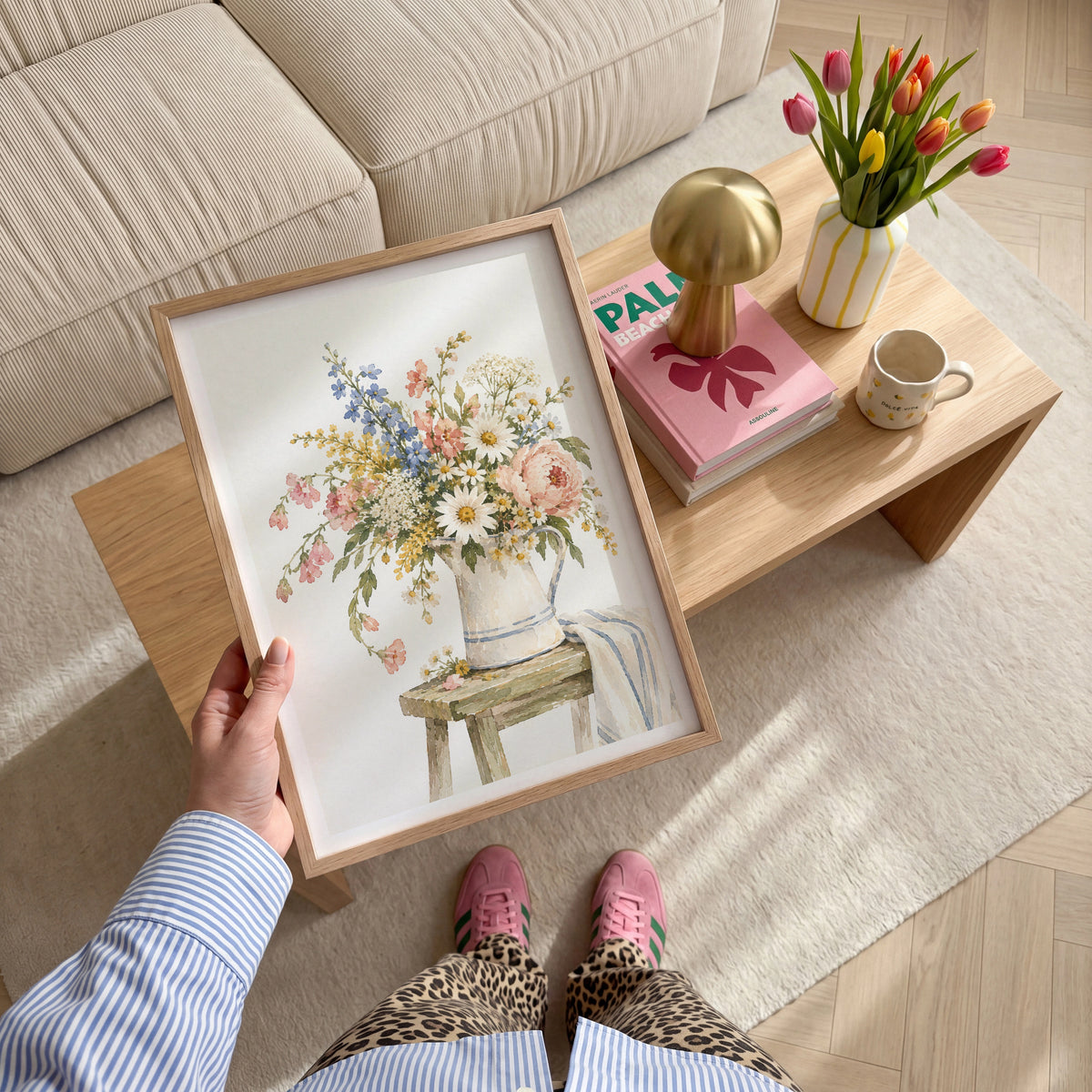 Watercolor Florals I wall art in a room