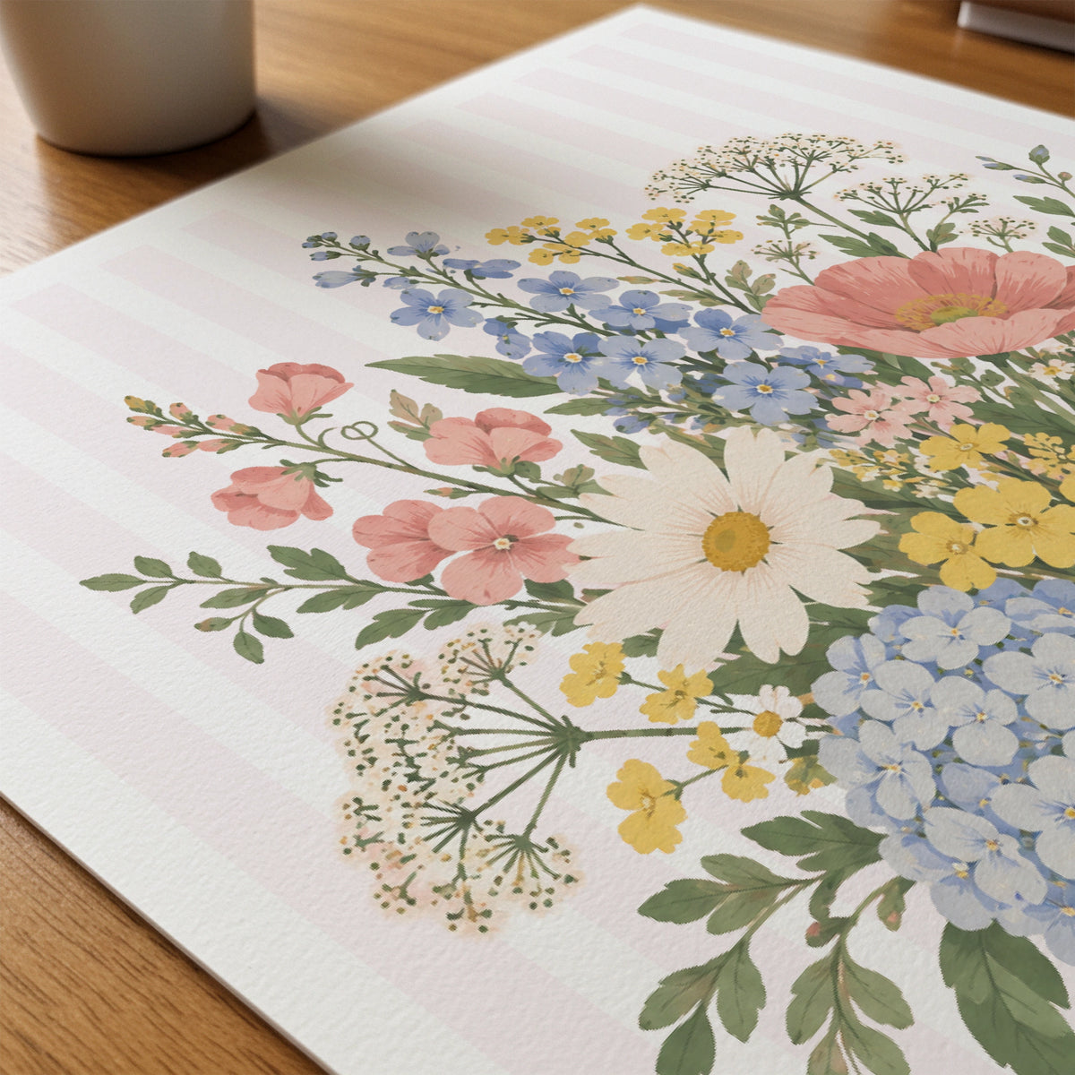 Watercolor Florals IV wall art in a room