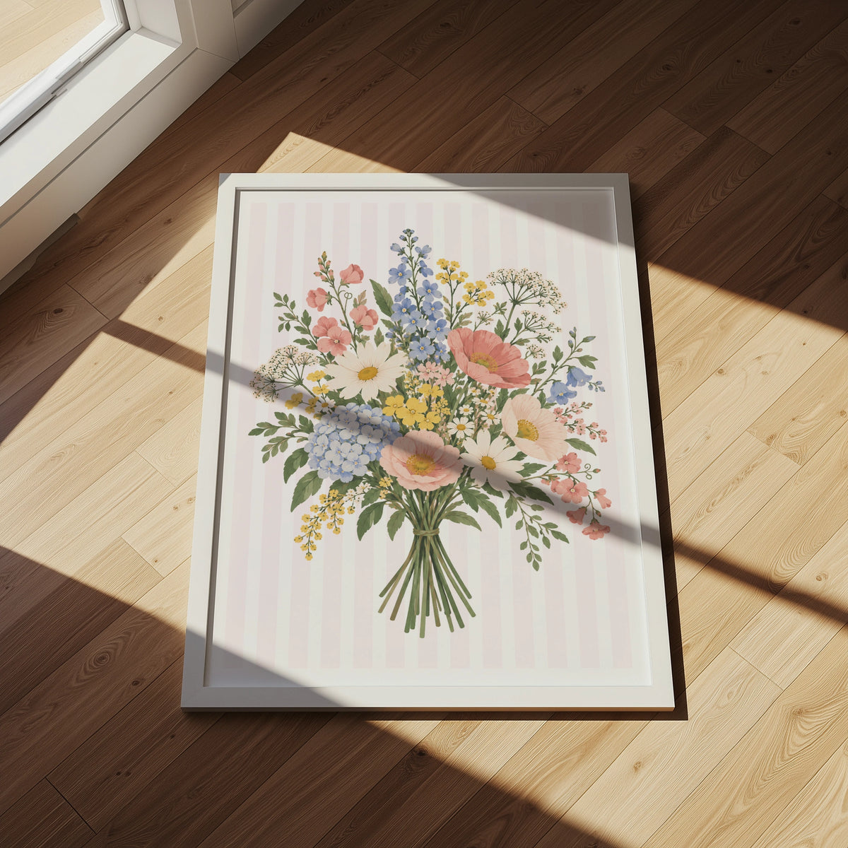 Watercolor Florals IV wall art in a room