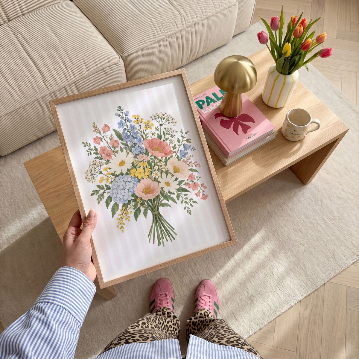 Watercolor Florals IV wall art in a room