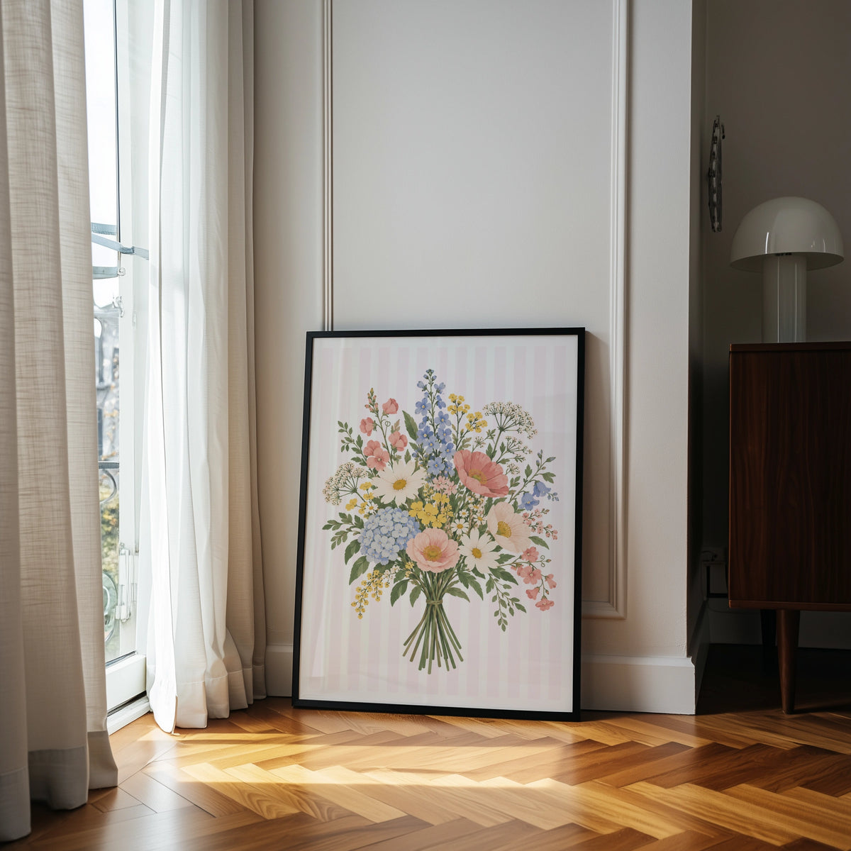 Watercolor Florals IV wall art in a room