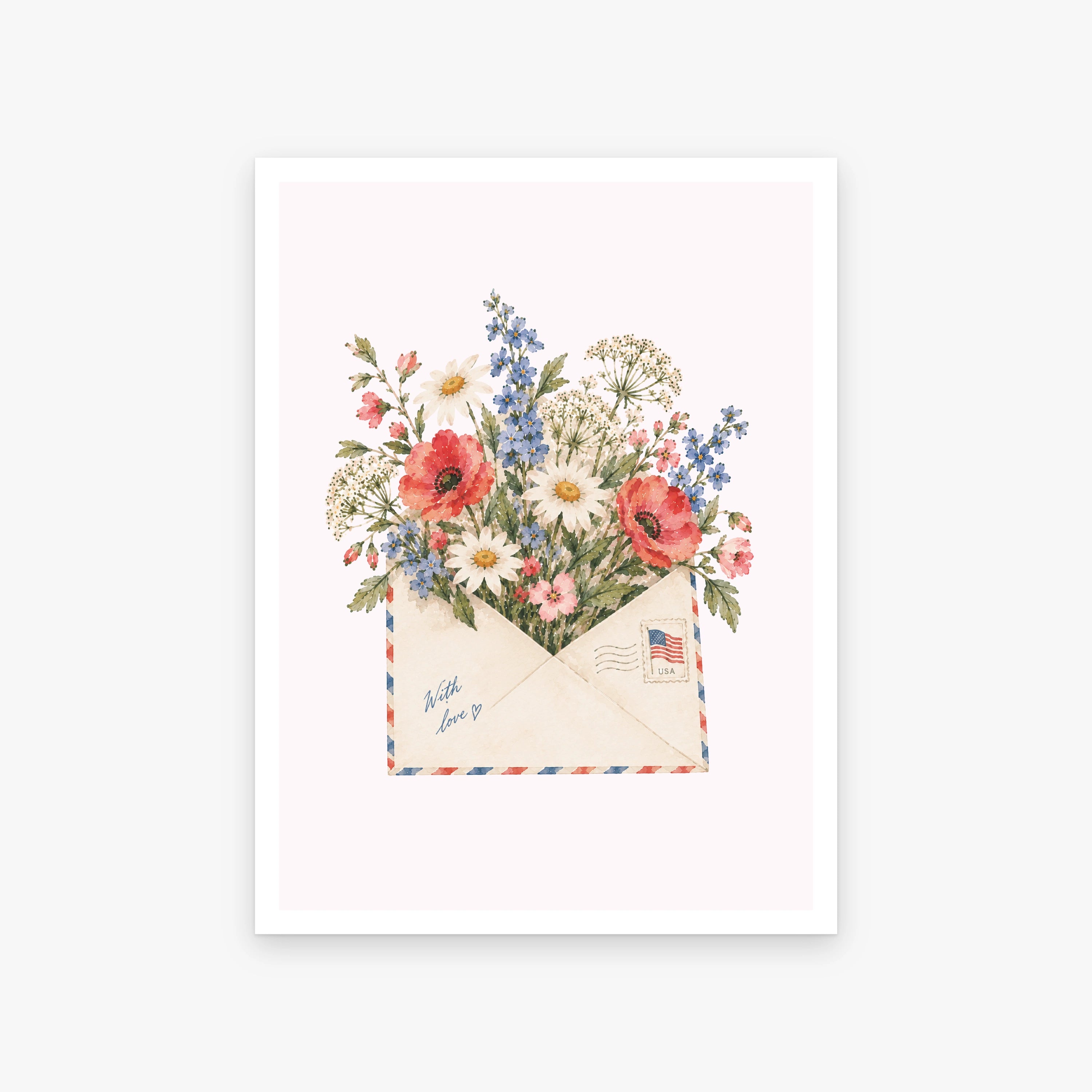 Watercolor Florals V art print